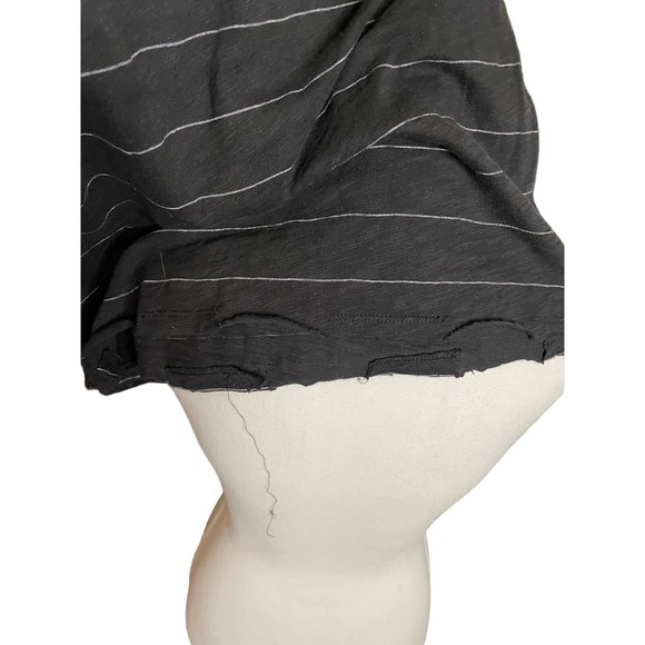 ATM Womens Crew Neck T-Shirt Top Striped Long Sleeve Size XS Black - Picture 5 of 7